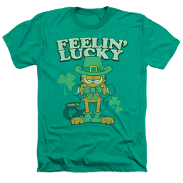 Garfield Feelin Lucky - Men's Heather T-Shirt Men's Heather T-Shirt Garfield   