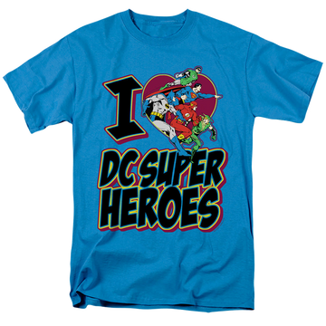 Justice League I Heart Dc - Men's Regular Fit T-Shirt Men's Regular Fit T-Shirt Justice League   