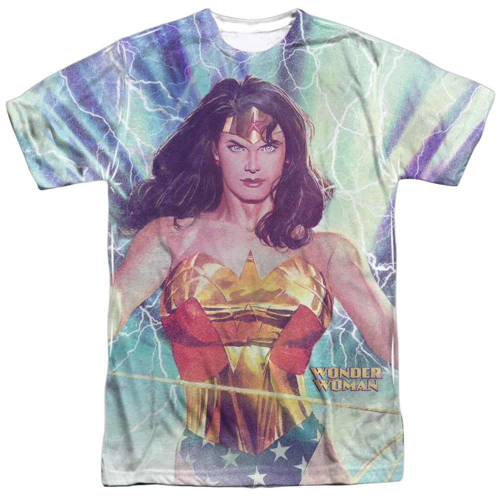 Justice League Stormy Heroine - Men's All-Over Print T-Shirt Men's All-Over Print T-Shirt Justice League   