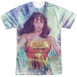 Justice League Stormy Heroine - Men's All-Over Print T-Shirt Men's All-Over Print T-Shirt Justice League   