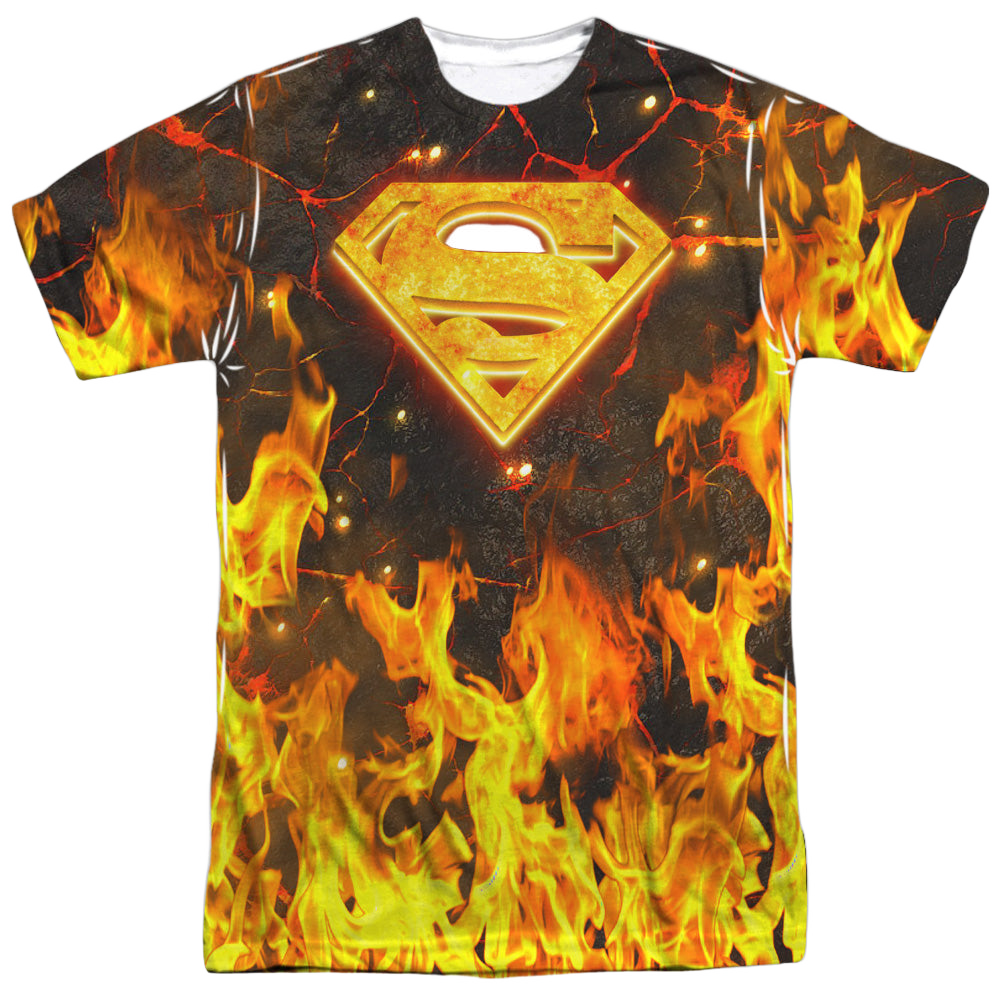Superman Fire Logo - Men's All-Over Print T-Shirt Men's All-Over Print T-Shirt Superman   