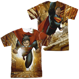 Superman Up Up City (Front/Back Print) - Men's All-Over Print T-Shirt Men's All-Over Print T-Shirt Superman   