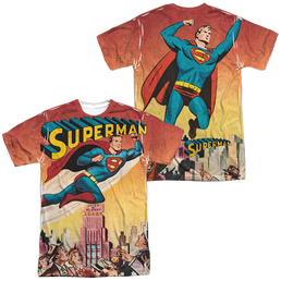 Superman City Flying (Front/Back Print) - Men's All-Over Print T-Shirt Men's All-Over Print T-Shirt Superman   