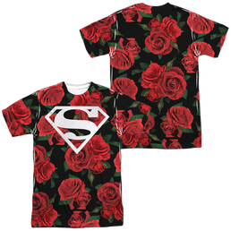 Superman Super Floral (Front/Back Print) - Men's All-Over Print T-Shirt Men's All-Over Print T-Shirt Superman   