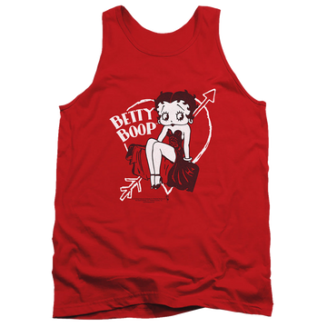 Red men's tank with Betty Boop Lover Girl graphic