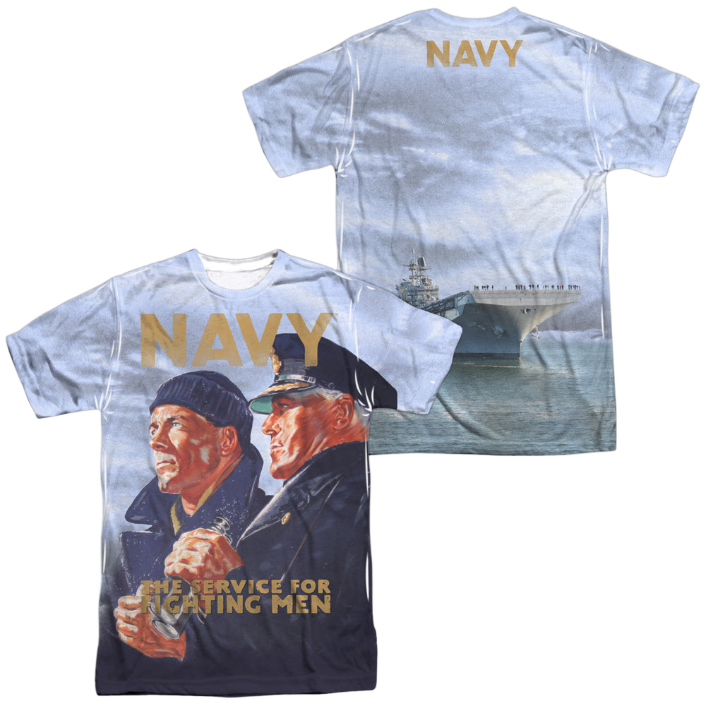 U.S. Navy Long Gaze (Front/Back Print) - Men's All-Over Print T-Shirt Men's All-Over Print T-Shirt U.S. Navy   