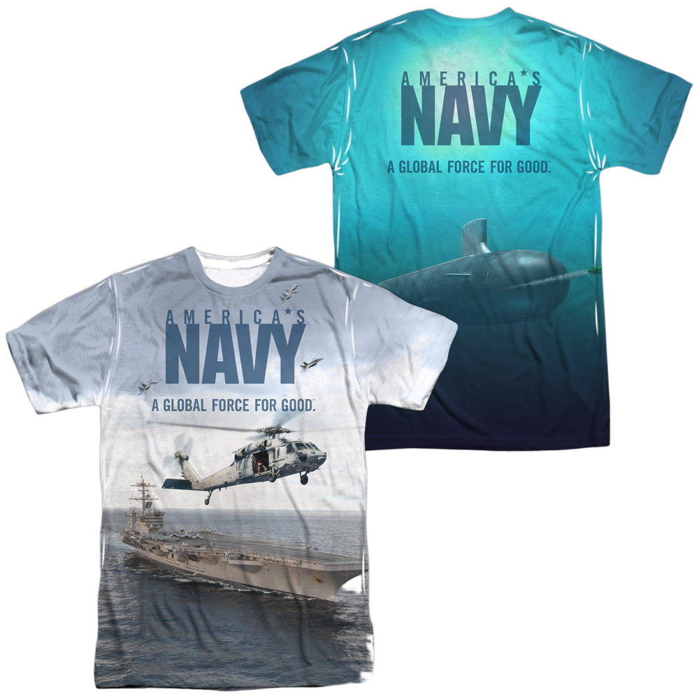 U.S. Navy Over And Under (Front/Back Print) - Men's All-Over Print T-Shirt Men's All-Over Print T-Shirt U.S. Navy   