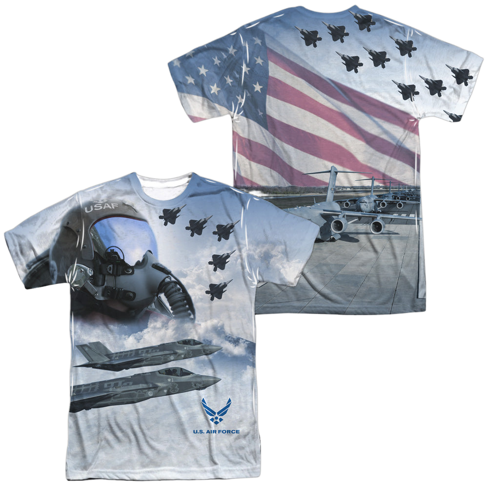 U.S. Air Force Pilot (Front/Back Print) - Men's All-Over Print T-Shirt Men's All-Over Print T-Shirt U.S. Air Force   