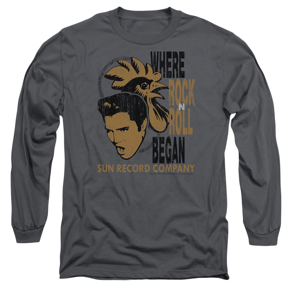 Elvis Presley Elvis And Rooster - Men's Long Sleeve T-Shirt Men's Long Sleeve T-Shirt Elvis Presley   