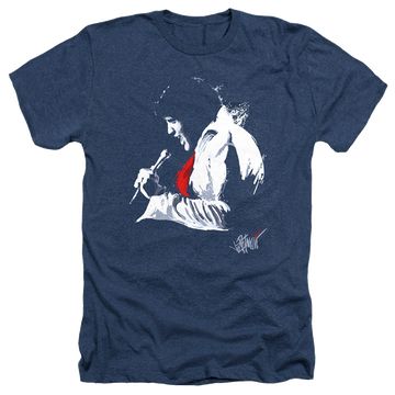 Navy men's heather t-shirt with Elvis Presley That Look Sing graphic