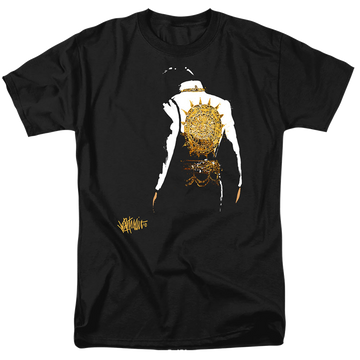 Black men's regular fit t-shirt with Elvis Presley Just Pretend graphic