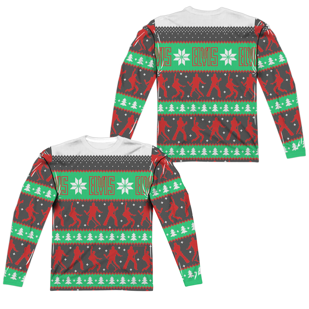 Elvis Presley Elvis Sweater (Front/Back Print) - Men's All-Over Print Long Sleeve Men's All-Over Print Long Sleeve Elvis Presley   