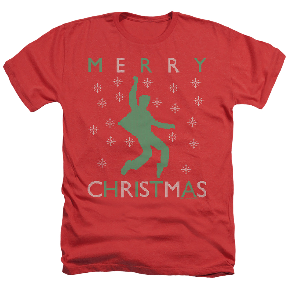 Elvis Presley Dancing Ugly Christmas - Men's Heather T-Shirt Men's Heather T-Shirt Elvis Presley   