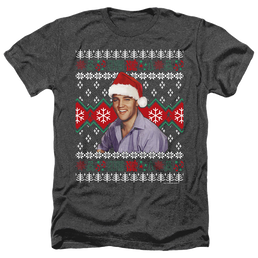 Elvis Presley Ugly Christmas Sweater - Men's Heather T-Shirt Men's Heather T-Shirt Elvis Presley   