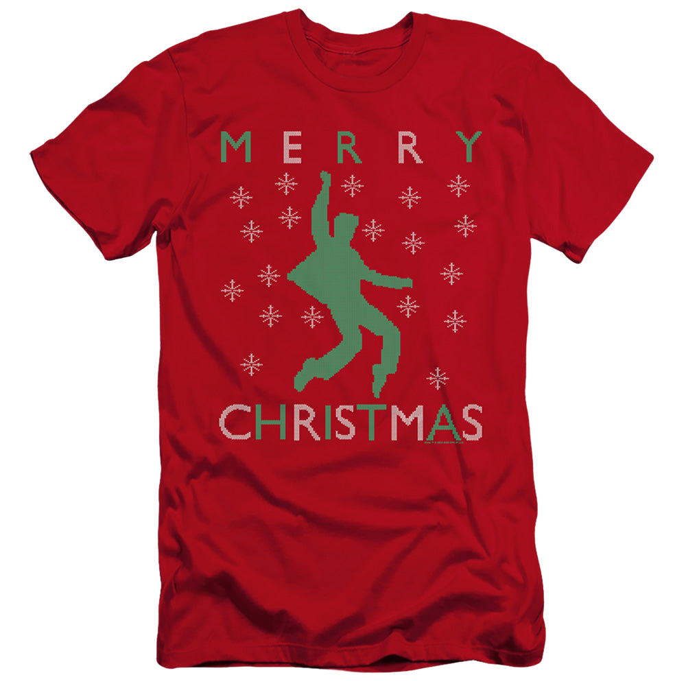Elvis Presley Dancing Ugly Christmas - Men's Premium Slim Fit T-Shirt Men's Premium Slim Fit T-Shirt Elvis Presley   