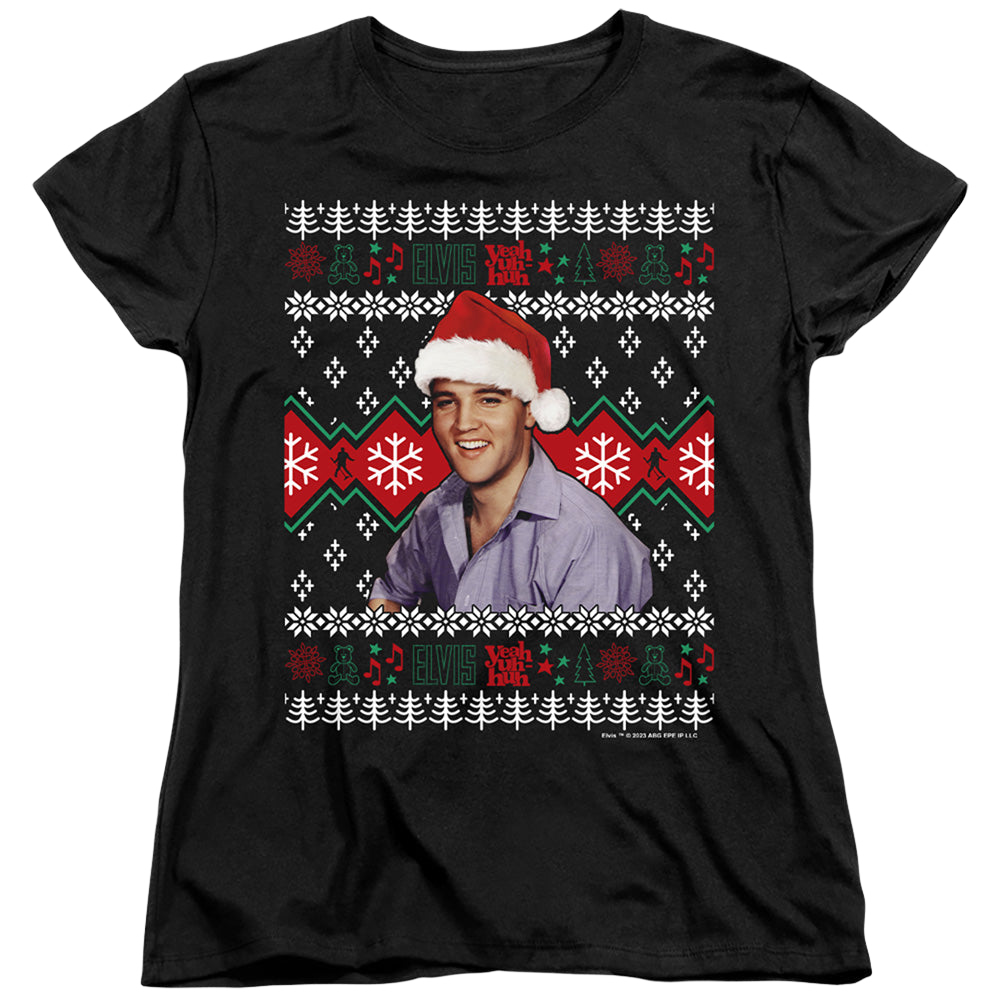Elvis Presley Ugly Christmas Sweater - Women's T-Shirt Women's T-Shirt Elvis Presley   
