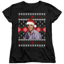Elvis Presley Ugly Christmas Sweater - Women's T-Shirt Women's T-Shirt Elvis Presley   