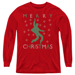 Elvis Presley Dancing Ugly Christmas - Youth Long Sleeve T-Shirt Youth Long Sleeve T-Shirt Elvis Presley   