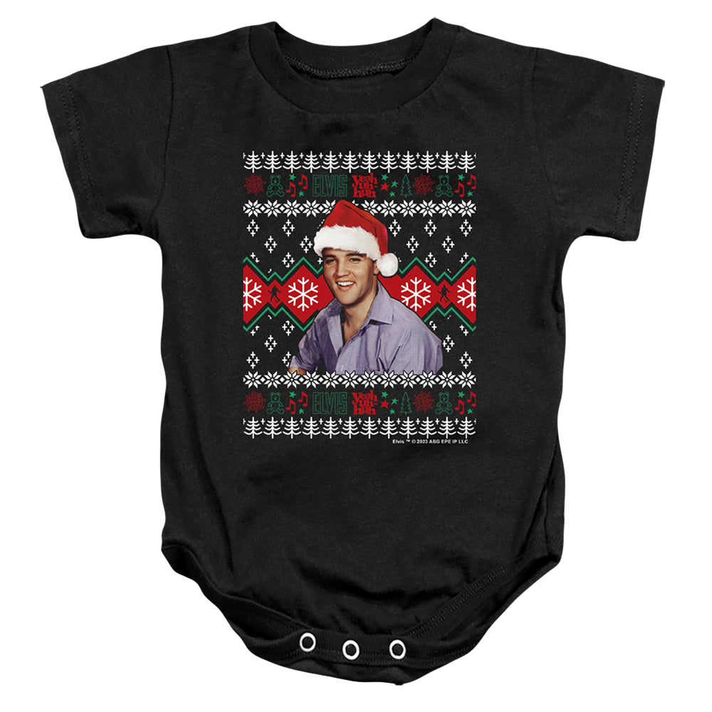 Elvis Presley Ugly Christmas Sweater - Baby Bodysuit Baby Bodysuit Elvis Presley   