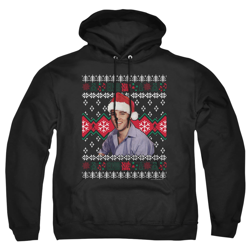 Elvis Presley Ugly Christmas Sweater - Pullover Hoodie Pullover Hoodie Elvis Presley   