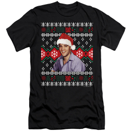 Elvis Presley Ugly Christmas Sweater - Men's Premium Slim Fit T-Shirt Men's Premium Slim Fit T-Shirt Elvis Presley   