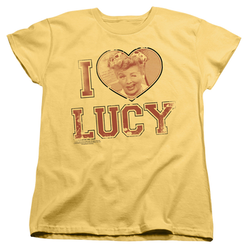 Banana women's t-shirt with I Love Lucy I Heart Lucy graphic