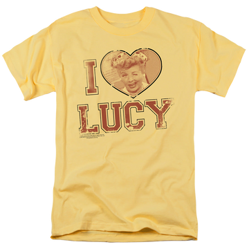 Banana men's regular fit t-shirt with I Love Lucy I Heart Lucy graphic