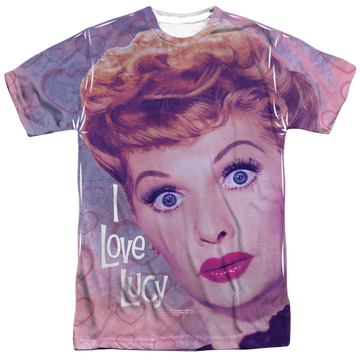 I Love Lucy Funny Hearts men's all-over print t-shirt