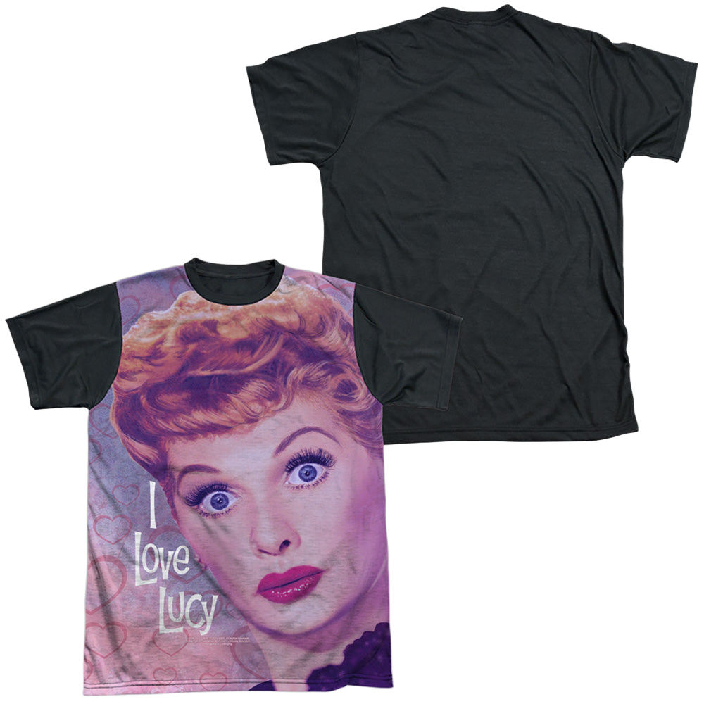 I Love Lucy Funny Hearts - Men's Black Back T-Shirt Men's Black Back T-Shirt I Love Lucy   