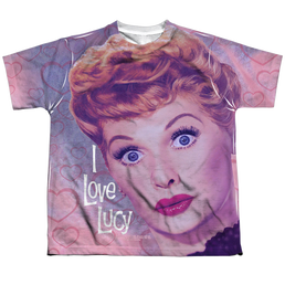 I Love Lucy Funny Hearts - Youth All-Over Print T-Shirt Youth All-Over Print T-Shirt (Ages 8-12) I Love Lucy   