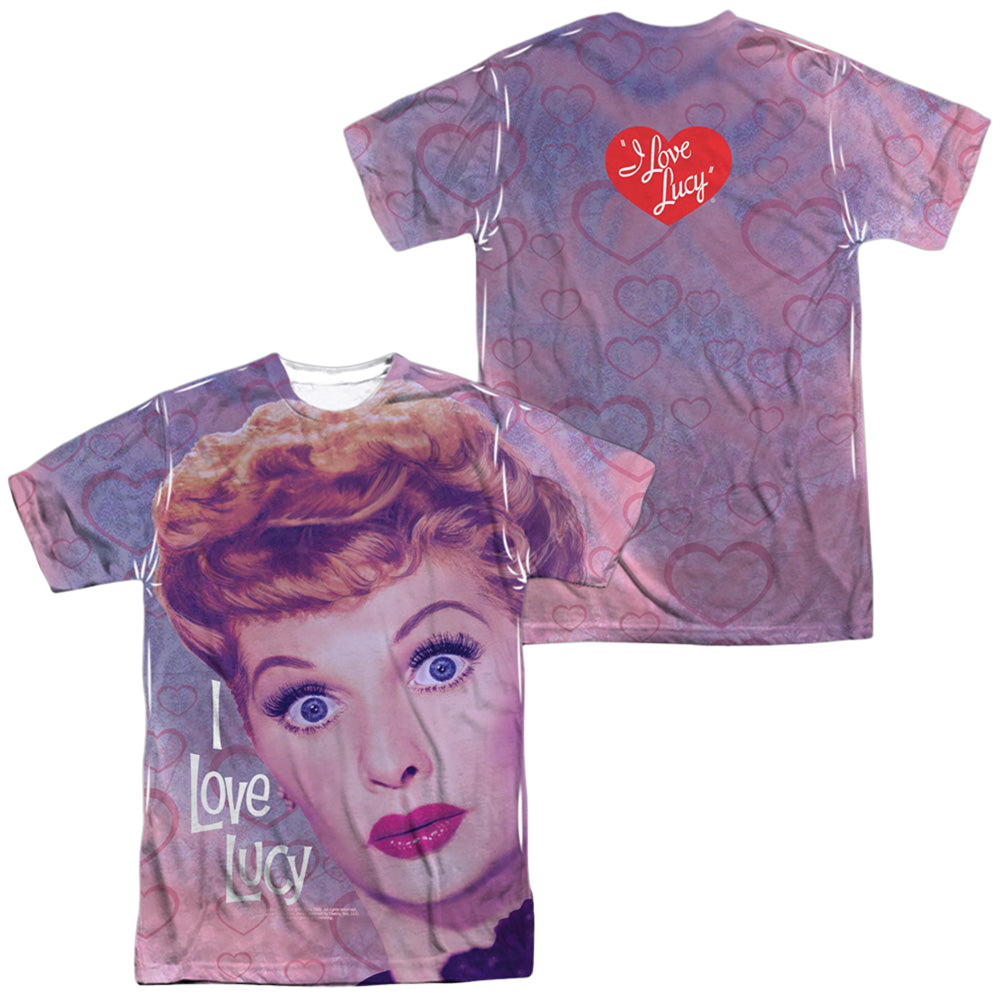 I Love Lucy Funny Hearts (Front/Back Print) - Men's All-Over Print T-Shirt Men's All-Over Print T-Shirt I Love Lucy   