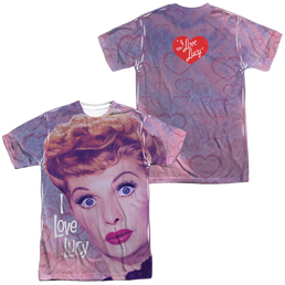 I Love Lucy Funny Hearts (Front/Back Print) - Men's All-Over Print T-Shirt Men's All-Over Print T-Shirt I Love Lucy   