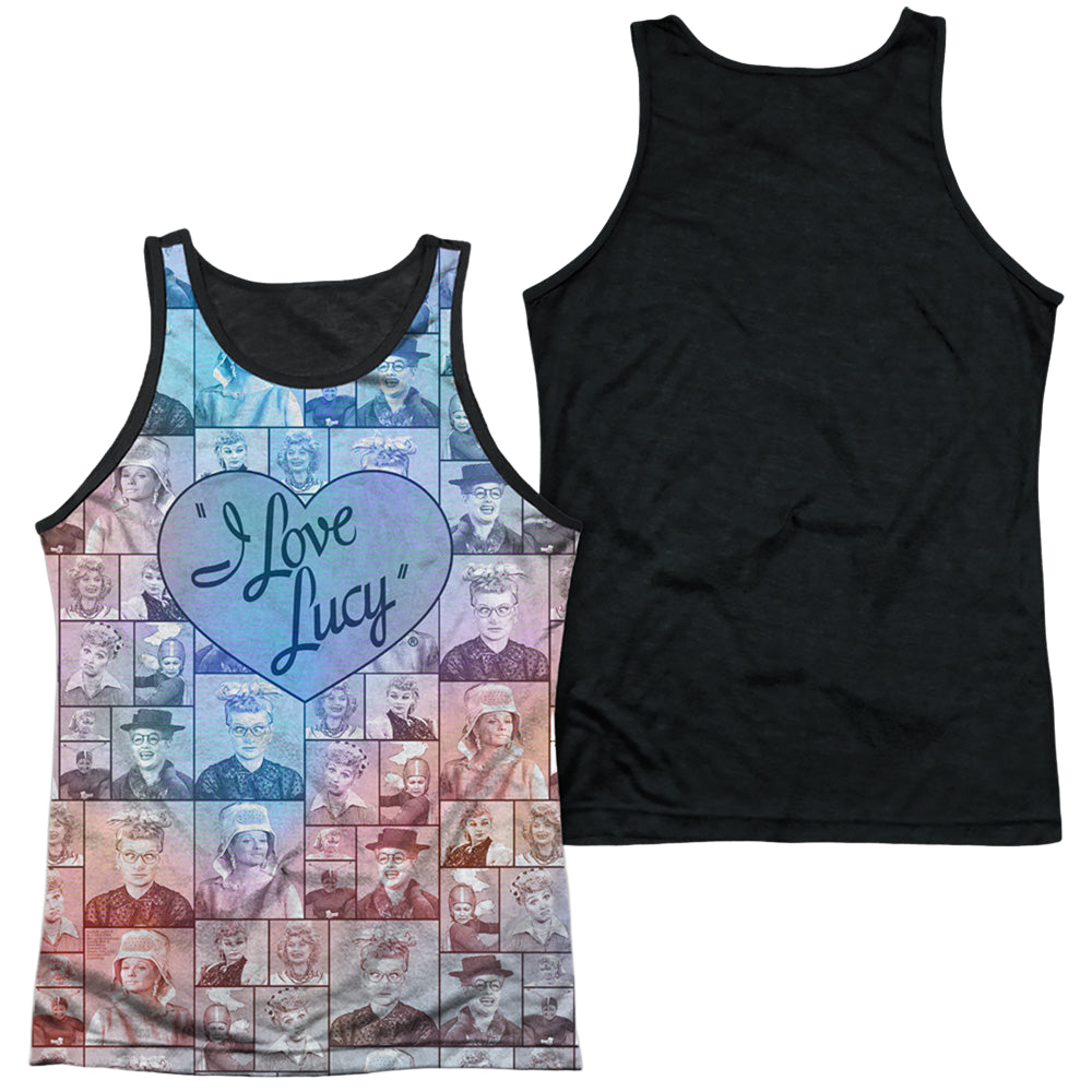 I Love Lucy Many Moods - Men's Black Back Tank Top Men's Black Back Tank I Love Lucy   