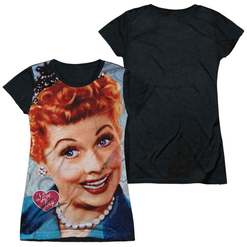 I Love Lucy Smile - Juniors Black Back T-Shirt Juniors Black Back T-Shirt I Love Lucy   