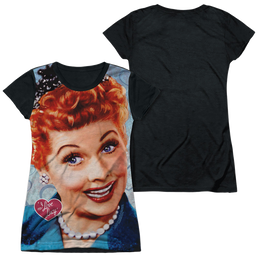 I Love Lucy Smile - Juniors Black Back T-Shirt Juniors Black Back T-Shirt I Love Lucy   