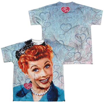 I Love Lucy Smile youth all-over print t-shirt for ages 8 to 12