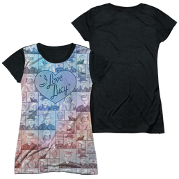I Love Lucy Many Moods - Juniors Black Back T-Shirt Juniors Black Back T-Shirt I Love Lucy   