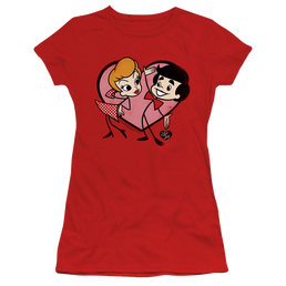 I Love Lucy Cartoon Love - Juniors T-Shirt Juniors T-Shirt I Love Lucy   