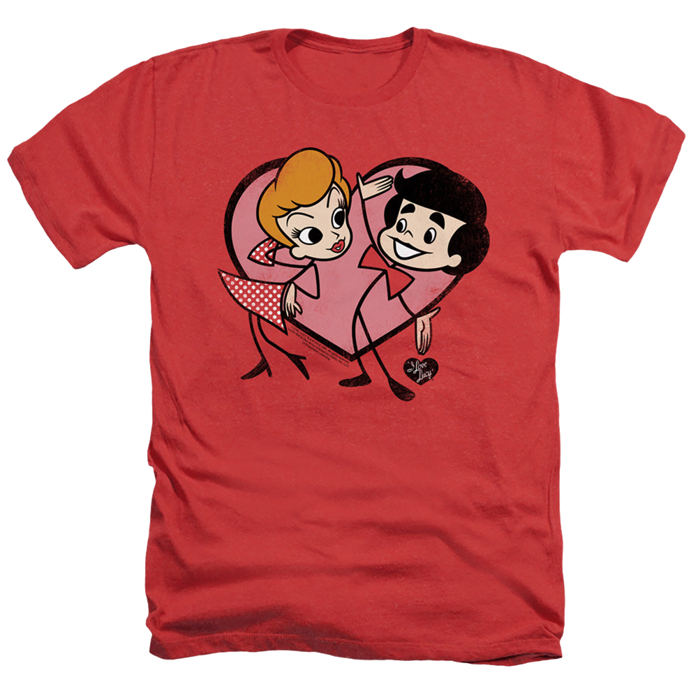 I Love Lucy Cartoon Love - Men's Heather T-Shirt Men's Heather T-Shirt I Love Lucy   