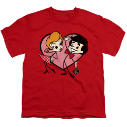 I Love Lucy Cartoon Love - Youth T-Shirt Youth T-Shirt (Ages 8-12) I Love Lucy   