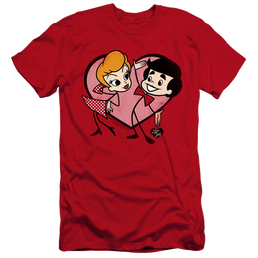 I Love Lucy Cartoon Love - Men's Premium Slim Fit T-Shirt Men's Premium Slim Fit T-Shirt I Love Lucy   