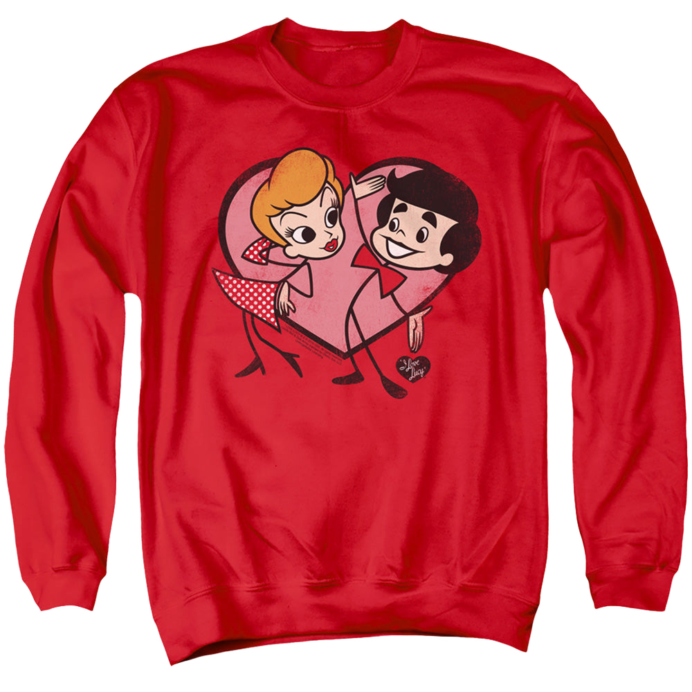 I Love Lucy Cartoon Love - Men's Crewneck Sweatshirt Men's Crewneck Sweatshirt I Love Lucy   