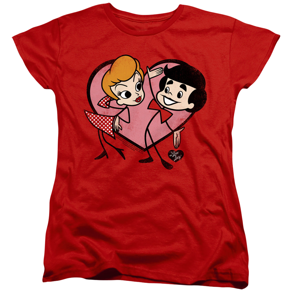 I Love Lucy Cartoon Love - Women's T-Shirt Women's T-Shirt I Love Lucy   