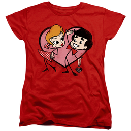 I Love Lucy Cartoon Love - Women's T-Shirt Women's T-Shirt I Love Lucy   