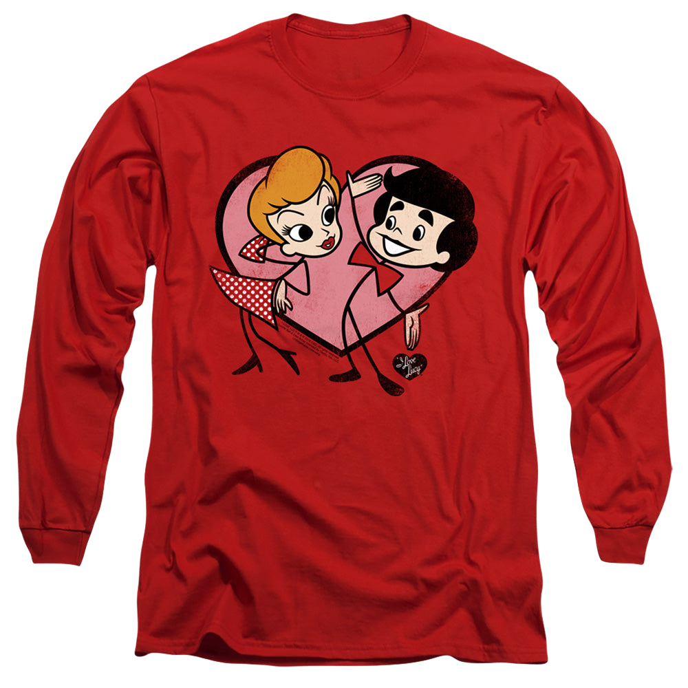 I Love Lucy Cartoon Love - Men's Long Sleeve T-Shirt Men's Long Sleeve T-Shirt I Love Lucy   
