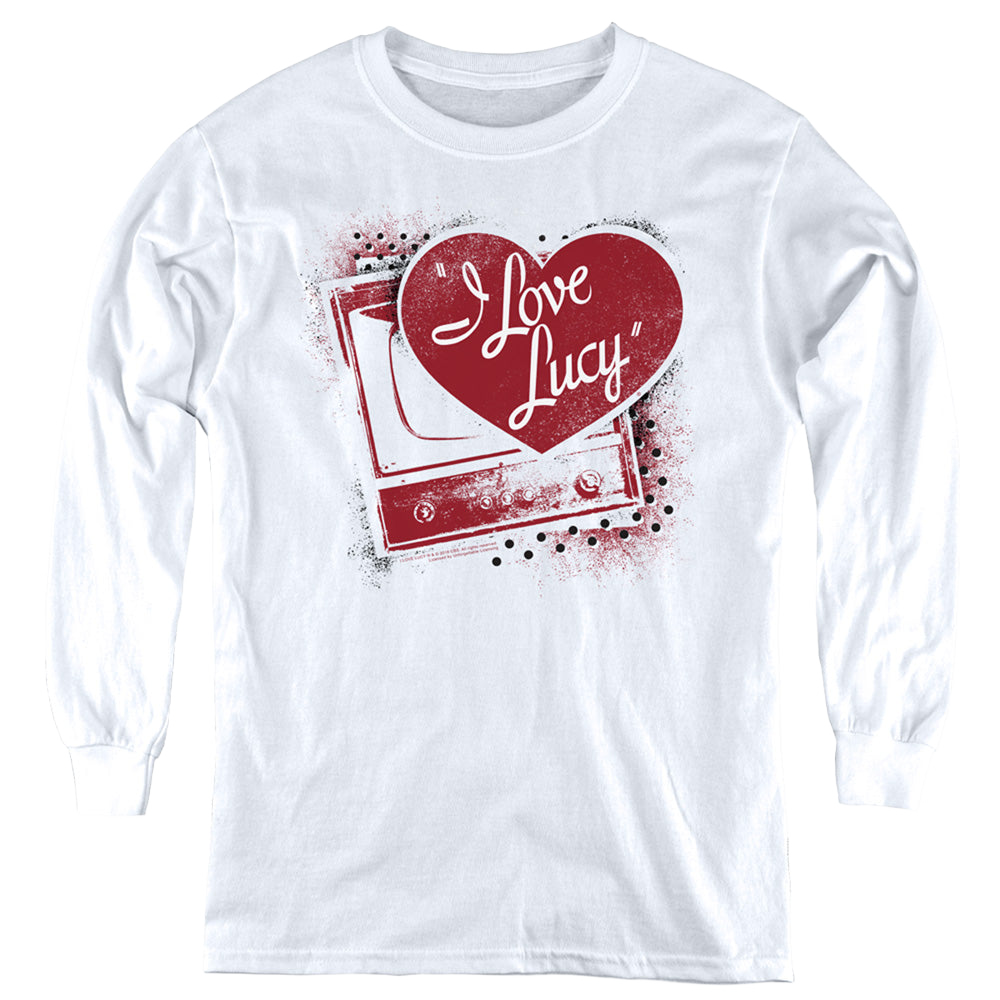 I Love Lucy Spray Paint Heart - Youth Long Sleeve T-Shirt Youth Long Sleeve T-Shirt I Love Lucy   