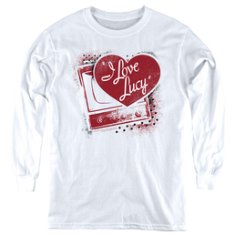 I Love Lucy Spray Paint Heart - Youth Long Sleeve T-Shirt Youth Long Sleeve T-Shirt I Love Lucy   
