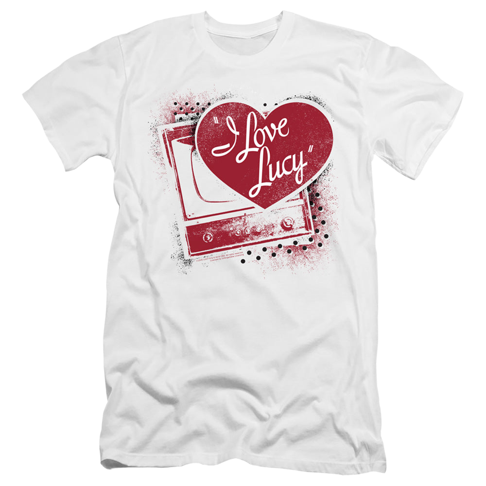 I Love Lucy Spray Paint Heart - Men's Premium Slim Fit T-Shirt Men's Premium Slim Fit T-Shirt I Love Lucy   