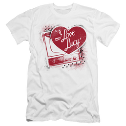I Love Lucy Spray Paint Heart - Men's Premium Slim Fit T-Shirt Men's Premium Slim Fit T-Shirt I Love Lucy   