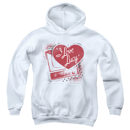 I Love Lucy Spray Paint Heart - Youth Hoodie Youth Hoodie (Ages 8-12) I Love Lucy   